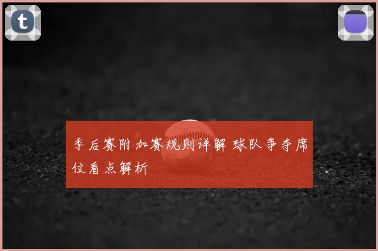 季后赛附加赛规则详解 球队争夺席位看点解析